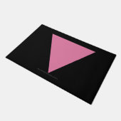 SlipperyJoe's Pink Triangle FlagゲイギフトLGBTQIA ドアマット (アングル)