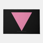 SlipperyJoe's Pink Triangle FlagゲイギフトLGBTQIA ドアマット (正面)