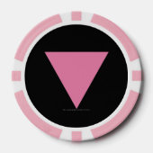 SlipperyJoe's Pink Triangle FlagゲイギフトLGBTQIA ポーカーチップ (正面)