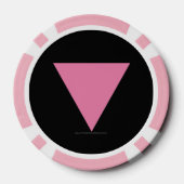 SlipperyJoe's Pink Triangle FlagゲイギフトLGBTQIA ポーカーチップ (裏面)