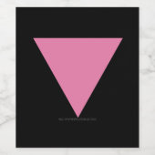 SlipperyJoe's Pink Triangle FlagゲイギフトLGBTQIA ワインラベル (シングルラベル)