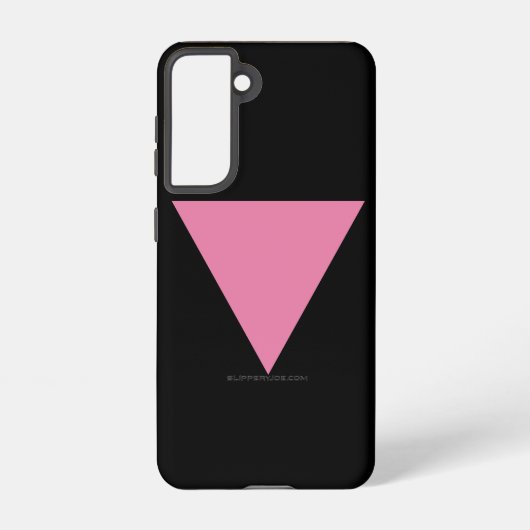 SlipperyJoe's Pink Triangle FlagゲイギフトLGBTQIA Samsung Galaxyケース (裏面)