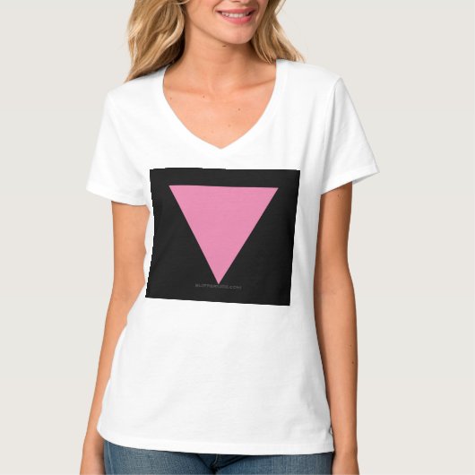 SlipperyJoe's Pink Triangle FlagゲイギフトLGBTQIA Tシャツ (正面)