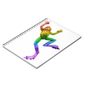 SlipperyJoe's Pride カエル はい出す 虹 ノートブック (左側)
