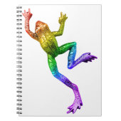 SlipperyJoe's Pride カエル はい出す 虹 ノートブック (正面)