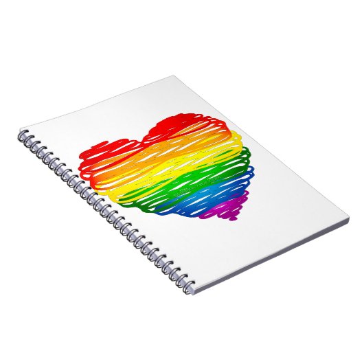 SlipperyJoe's Pride ハートのらくがき ハート型 ノートブック (右側)