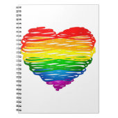 SlipperyJoe's Pride ハートのらくがき ハート型 ノートブック (正面)