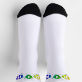 SlipperyJoe's pride colors word three-dimensional ソックス (上部)