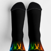 SlipperyJoe's pride people hands silhouette colorf ソックス (上部)