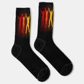 SlipperyJoe's pride people hands silhouette colorf ソックス (右)