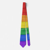 SlipperyJoe's pride wooden flag rainbow colors cel ネクタイ (正面)