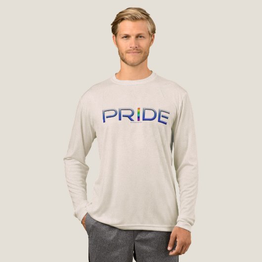 SlipperyJoe's pride word metallic letters radiates トライブレンドＴシャツ (正面全体)