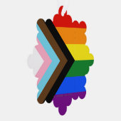 SlipperyJoe's ProgressプライドフラグゲイギフトLGBTQI オーナメントカード (右)