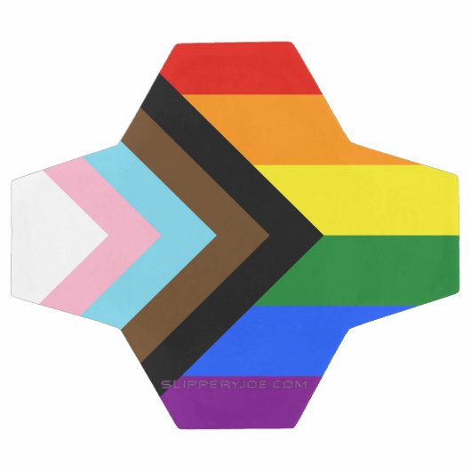 SlipperyJoe's ProgressプライドフラグゲイギフトLGBTQI サッカーボール (フラット)