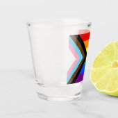 SlipperyJoe's ProgressプライドフラグゲイギフトLGBTQI ショットグラス (左)