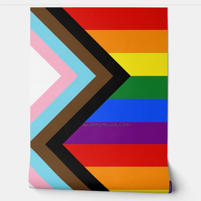 SlipperyJoe's ProgressプライドフラグゲイギフトLGBTQI 壁紙 (ほどく)