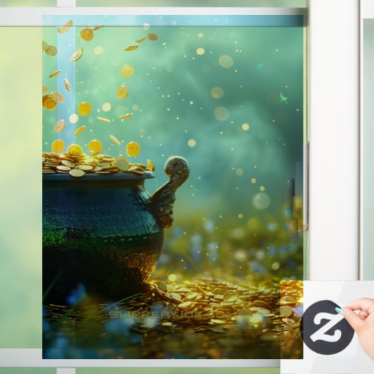 SlipperyJoe's Saint Patrick's Dayラージ華美ポット ウィンドウサイン (ホーム)