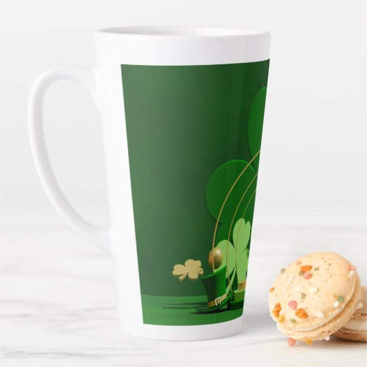 SlipperyJoe's Saint Patrick's Day 3枚葉クローブ カフェラテマグ (インサイチュ)