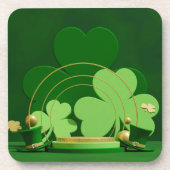 SlipperyJoe's Saint Patrick's Day 3枚葉クローブ コースター (正面)