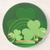 SlipperyJoe's Saint Patrick's Day 3枚葉クローブ コースター (正面)