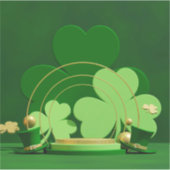 SlipperyJoe's Saint Patrick's Day 3枚葉クローブ シール (正面)
