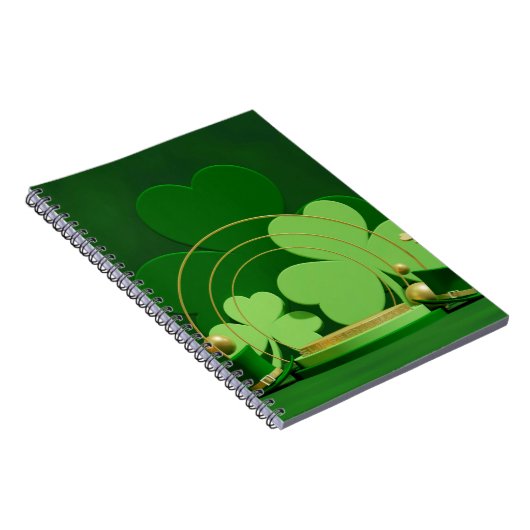 SlipperyJoe's Saint Patrick's Day 3枚葉クローブ ノートブック (右側)