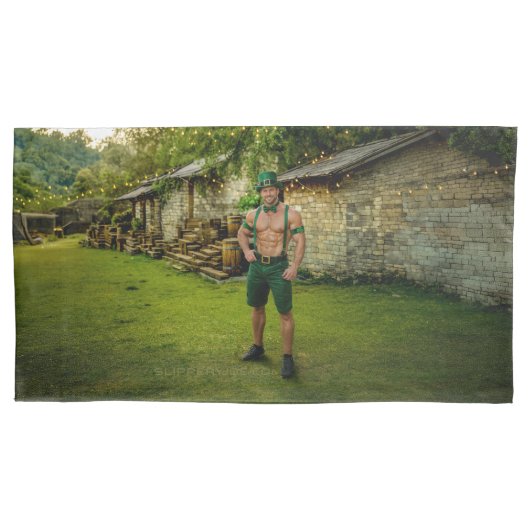 SlipperyJoe's Saint Patrick's Day festive leprecha 枕カバー (正面)