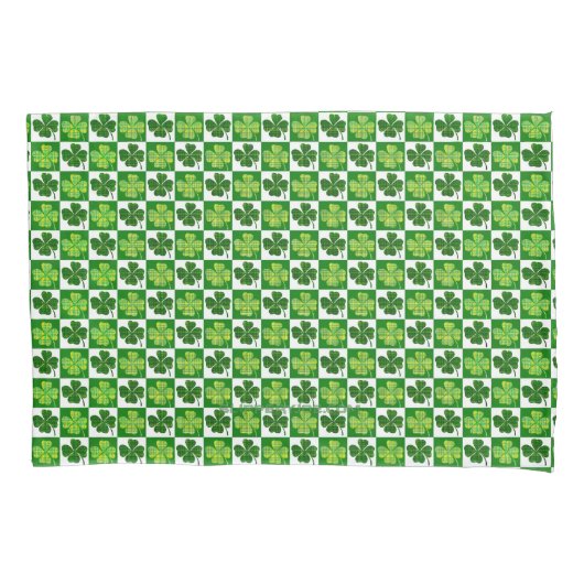 SlipperyJoe's Saint Patrick's Day four leaf clover 枕カバー (正面)
