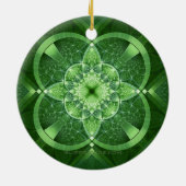 SlipperyJoe's Saint Patrick's Day glowing four lea セラミックオーナメント (裏面)