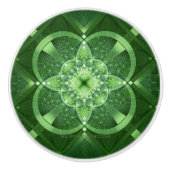 SlipperyJoe's Saint Patrick's Day glowing four lea セラミックノブ (正面)