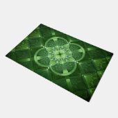 SlipperyJoe's Saint Patrick's Day glowing four lea ドアマット (アングル)