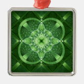 SlipperyJoe's Saint Patrick's Day glowing four lea メタルオーナメント (正面)