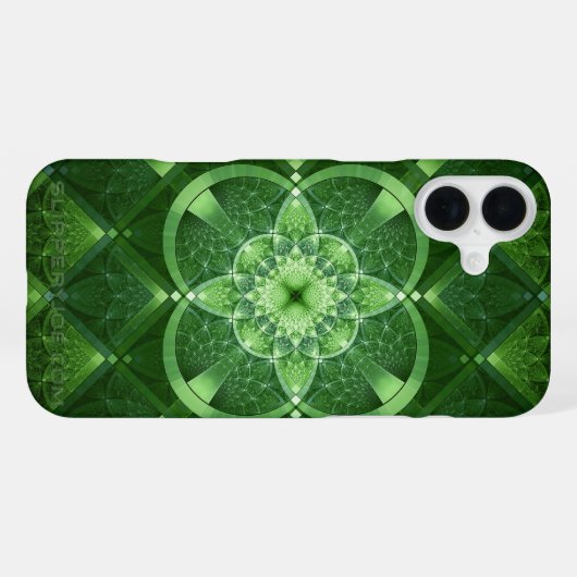 SlipperyJoe's Saint Patrick's Day glowing four lea iPhoneケース (裏面横)