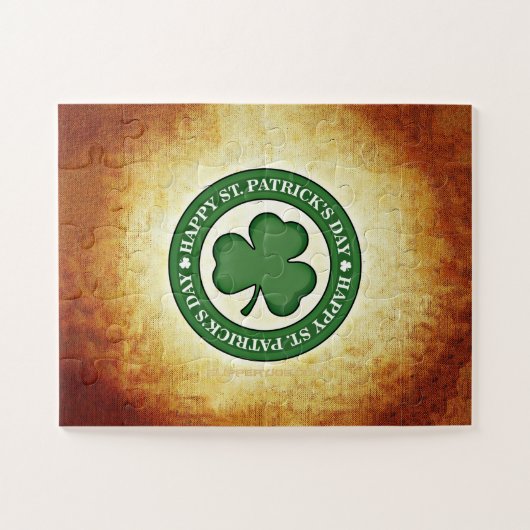 SlipperyJoe's Saint Patrick's Day green three-leaf ジグソーパズル (横)