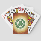 SlipperyJoe's Saint Patrick's Day green three-leaf トランプ (裏面)