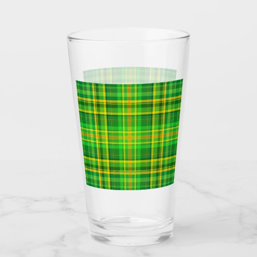 SlipperyJoe's Saint Patrick's Day green-yellow pla タンブラーグラス (正面)