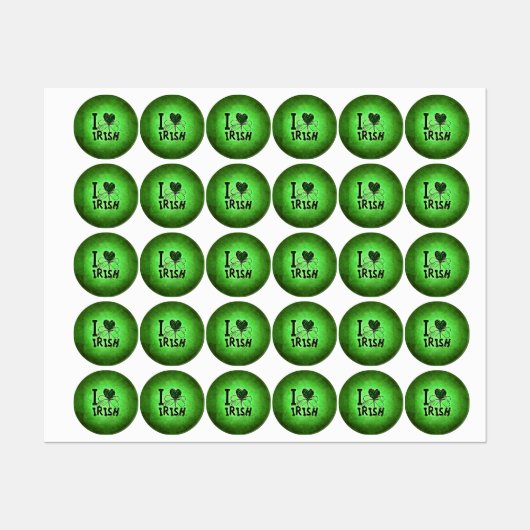 SlipperyJoe's Saint Patrick's Day holiday Irish pr ラベル (シート)
