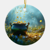 SlipperyJoe's Saint Patrick's Day large ornate pot セラミックオーナメント (正面)