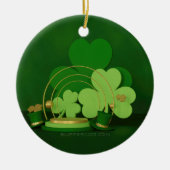 SlipperyJoe's Saint Patrick's Day theme leprechaun セラミックオーナメント (正面)