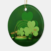 SlipperyJoe's Saint Patrick's Day theme leprechaun セラミックオーナメント (左)