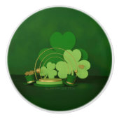 SlipperyJoe's Saint Patrick's Day theme leprechaun セラミックノブ (正面)