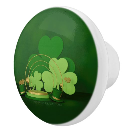 SlipperyJoe's Saint Patrick's Day theme leprechaun セラミックノブ (右)