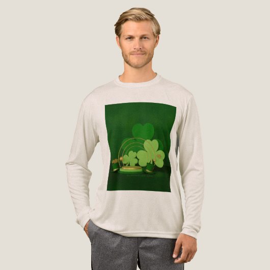 SlipperyJoe's Saint Patrick's Day theme leprechaun トライブレンドＴシャツ (正面全体)