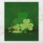SlipperyJoe's Saint Patrick's Day theme leprechaun ワインラベル (シングルラベル)