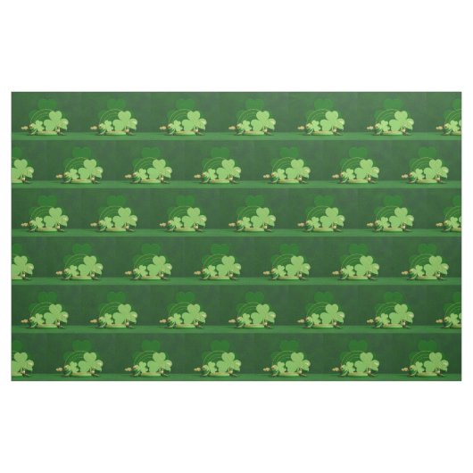 SlipperyJoe's Saint Patrick's Day three-leaf clove ファブリック (ヤード)