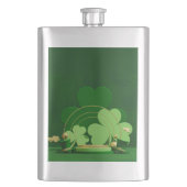 SlipperyJoe's Saint Patrick's Day three-leaf clove フラスク (正面)