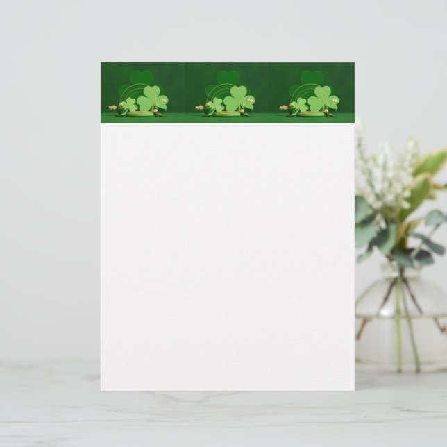 SlipperyJoe's Saint Patrick's Day three-leaf clove レターヘッド (スタンド正面)