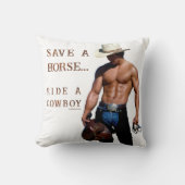 SlipperyJoe's Save a horse Ride A Cowboy hat muscu クッション (正面)