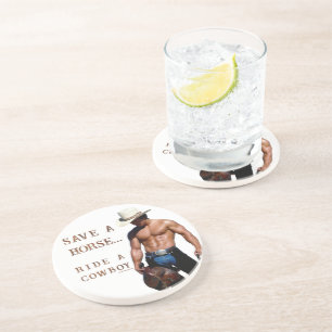 SlipperyJoe's Save a horse Ride A Cowboy hat muscu コースター
