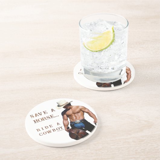 SlipperyJoe's Save a horse Ride A Cowboy hat muscu コースター (側面)